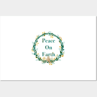 Peace on Earth Wreath Posters and Art